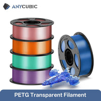 ANYCUBIC PETG-PLA 1.75mm Clear Multicolor Filament for Kobra 3 S1C - Vibrant, Strong Prints
