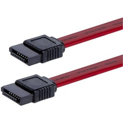 12 Inch SATA Data Cable with 7-Pin Female Connectors - Durable High-Speed Transfer for Serial ATA Devices
