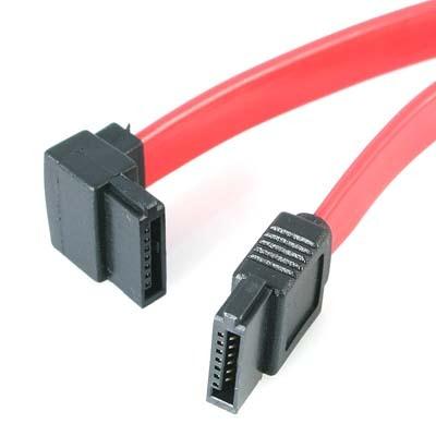 18-Inch Left Angled SATA Cable - Standard Male to Left Angle Connector by Startech.com