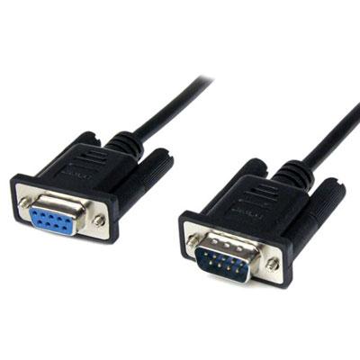 1M Black DB9 Null Modem Cable for Seamless Serial Device Connection and Efficient File Transfers