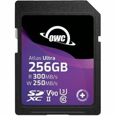 OWC 256GB Atlas Ultra SDXC V90 Memory Card - 300MB/s Read, Ideal for 4K/6K Video & High-Res Photography