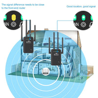 ALLOYSEED 2.4 GHz Long Range WiFi Extender with 4 Antennas & Ethernet Port, Easy Setup