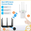 ALLOYSEED 2.4 GHz Long Range WiFi Extender with 4 Antennas & Ethernet Port, Easy Setup