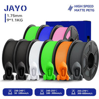 JAYO PETG Filament 1.75mm - 9 Rolls for Fast, Reliable 3D Printing with Matte Finish 2GNBLPK2BKWTORGY United States