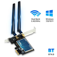FENVI FV-AC1200 PCIe WiFi Card - 1200Mbps Dual Band 2.4GHz/5GHz, Easy Install for Gaming & Streaming United States