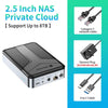 Yottamaster NAS Storage Box - 1 Bay for 2.5"/3.5" SSD/HDD demonstrating support for up to 8TB storage, essential for private cloud setups.