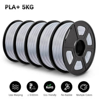 SUNLU PLAPLUS 1.75mm Filament 5kg - Tangle-Free, Eco-Friendly, Odorless, Bright Color PLA PLUS Silver 5 United States