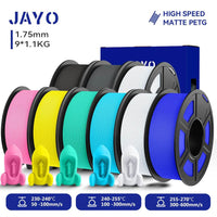 JAYO PETG Filament 1.75mm - 9 Rolls for Fast, Reliable 3D Printing with Matte Finish BK2WTGYPKYLMGSBBL United States