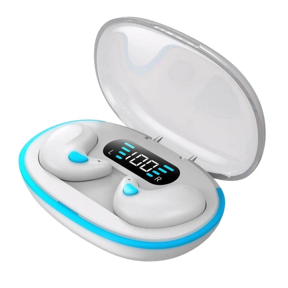 Xiaomi Invisible Bluetooth 5.3 Earbuds by ALLOYSEED in a white charging case, emphasizing the comfortable fit and advanced technology for noise reduction and clear audio.