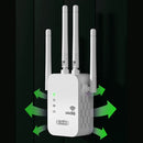 LAIMANEI 1200Mbps Dual Band WiFi Repeater with 4 Antennas & WAN/LAN Port for Seamless Connectivity United States
