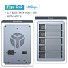Yottamaster FS5C3 10Gbps USB-C 5-Slot HDD/SSD Enclosure showcasing Type-C ports, compatible with both 2.5" and 3.5" SATA drives.