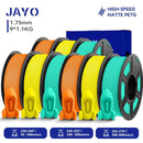 JAYO PETG Filament 1.75mm - 9 Rolls for Fast, Reliable 3D Printing with Matte Finish 3OR3YL3MG United States