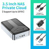 Yottamaster NAS Storage Box - 1 Bay for 2.5"/3.5" SSD/HDD highlighting the maximum 20TB storage capacity for third-party NAS cloud solutions.