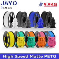 JAYO PETG Filament 1.75mm - 9 Rolls for Fast, Reliable 3D Printing with Matte Finish