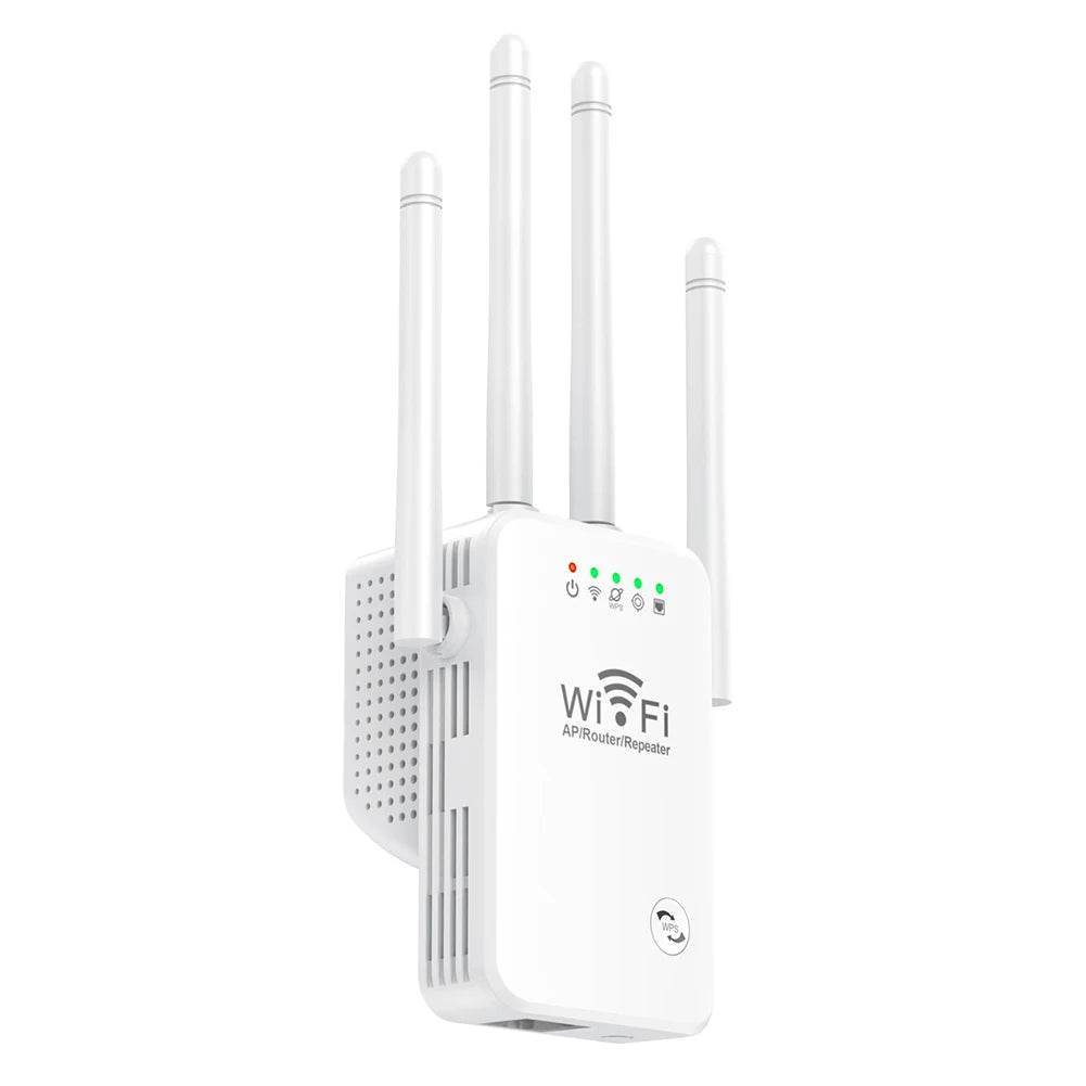 ALLOYSEED 2.4 GHz Long Range WiFi Extender with 4 Antennas & Ethernet Port, Easy Setup