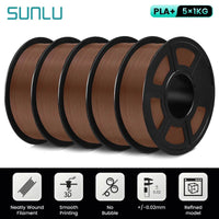 Sunlu PLA Plus 1.75mm 5Kg Colorful Filament for Vivid 3D Printing and Strong, Smooth Output PLA PLUS Chocolate United States