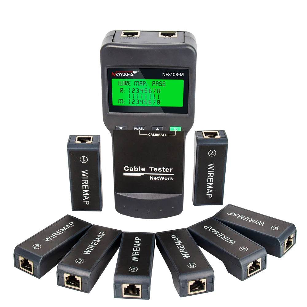 Noyafa NF-8108M Network Cable Tester - Fast RJ45 PoE Testing, Accurate Length Measurement