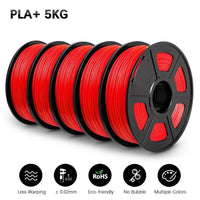 SUNLU PLAPLUS 1.75mm Filament 5kg - Tangle-Free, Eco-Friendly, Odorless, Bright Color PLA PLUS Red 5 United States