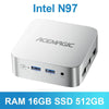 ACEMAGIC N150 Vista Mini PC, 16GB DDR4 RAM, 512GB SSD, Up To 3.6GHz, Compact Design N97 16GB 512GB United States