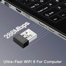 AX300 Mini USB WiFi 6 Adapter - 2.4GHz, Driver-Free, Compact Design for Laptops