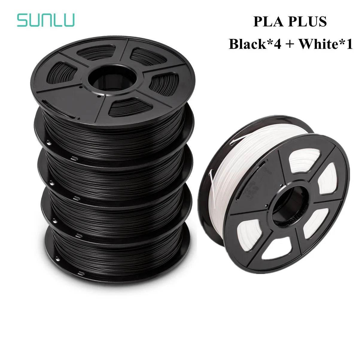 Sunlu PLA Plus 1.75mm 5Kg Colorful Filament for Vivid 3D Printing and Strong, Smooth Output PLA PLUS 4BK1WT United States