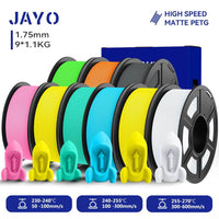 JAYO PETG Filament 1.75mm - 9 Rolls for Fast, Reliable 3D Printing with Matte Finish GNORGYPK2YLMGSBWT United States