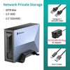 Yottamaster NAS Storage Box - 1 Bay for 2.5"/3.5" SSD/HDD with a focus on its 20TB storage capability and network privacy features.