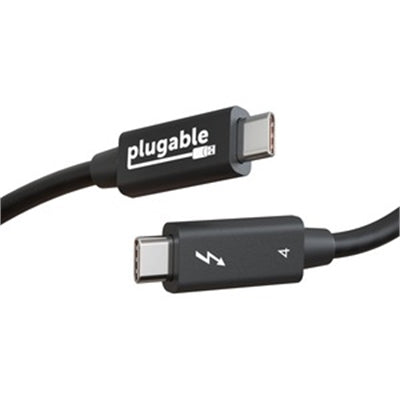 Plugable Technologies 6.6ft Thunderbolt 4 Cable 40Gbps, 100W Charging, 8K & Dual 4K Display Support
