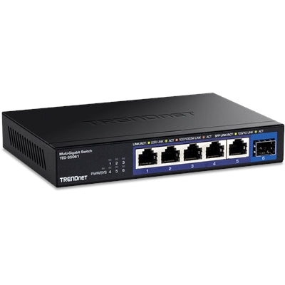 TRENDnet 6-Port 2.5G Switch - TAA Compliant, Modular, Wall Mountable, Lifetime Warranty