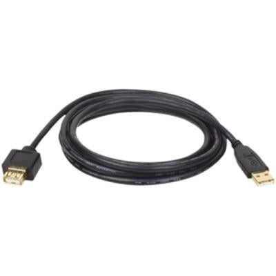 3Ft USB 2.0 Gold Extension Cable - Double Shielded USB A Male to Female Connector