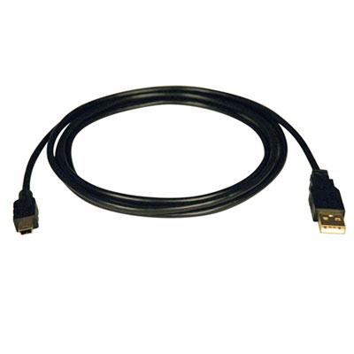 6Ft USB 2.0 A to 5-Pin Mini B Gold Cable for Reliable Data Transfer and Charging