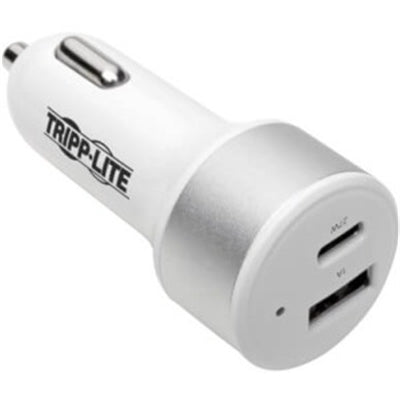 Dual USB Car Charger with Quick Charge USB Type C & A Ports - Eaton TrippLite Series