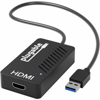Plugable USB 3.0 to 2K HDMI Adapter for Dual Monitors, 2560x1440 Resolution with Audio, Windows & Mac Compatible