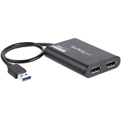 Startech.com USB to Dual DisplayPort Adapter - 4K 60Hz Dual Monitor Support for Mac and PC