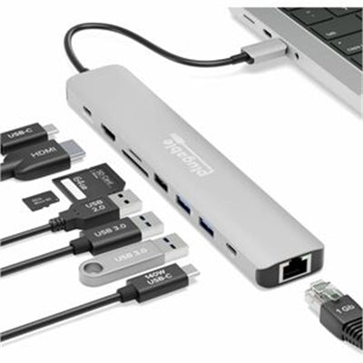 9-in-1 USB-C Hub with 140W Power Delivery, 4K 60Hz HDMI, 10Gbps USB Ports, Ethernet & SD Reader