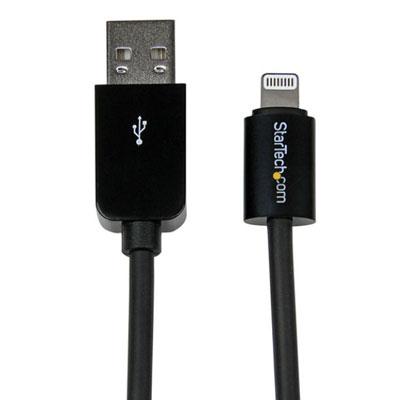 1M Black Apple MFi Certified Lightning to USB Cable for iPhone, iPad, iPod - Compatible & Durable