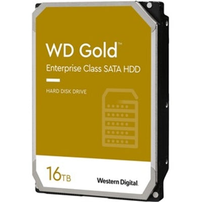 WD Gold 16TB Enterprise SATA HDD - 7200 RPM, 512MB Cache, 3.5" - High Reliability for Data Centers