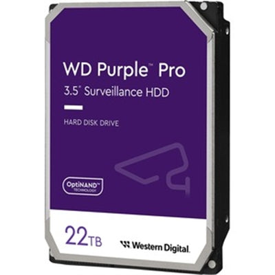 WD Purple Pro 22TB Smart Video Hard Drive for AI Recorders and Analytics Solutions