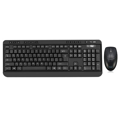 Adesso Antimicrobial Wireless Keyboard & Mouse Combo - 14 Hot Keys, 30 Ft Range, Quiet Operation