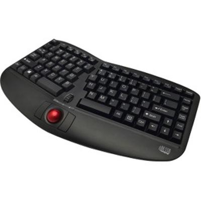 Adesso Tru-Form Media 3150 Wireless Ergo Trackball Keyboard - Comfortable 2.4 GHz Connectivity