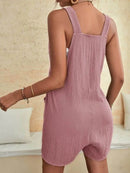 Full Size Knot Strap Romper with Pockets Plus Size - Store 42