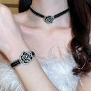 Elegant Copper Rhinestone Flower Bracelet with Crystal Accents - Adjustable Length 6.5 to 8.7 in - Store 42