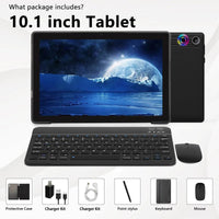 A10L 10-Inch Tablet Android 14, 12GB RAM, 64GB ROM, WiFi 6, Expandable Storage Up to 1TB