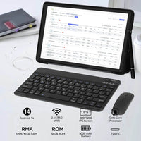 A10L 10-Inch Tablet Android 14, 12GB RAM, 64GB ROM, WiFi 6, Expandable Storage Up to 1TB