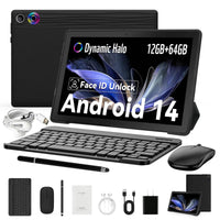 A10L 10-Inch Tablet Android 14, 12GB RAM, 64GB ROM, WiFi 6, Expandable Storage Up to 1TB