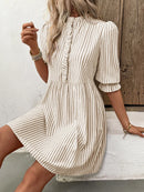 Striped Half Sleeve Dress