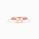 925 Sterling Silver Bow Ring Rose Gold