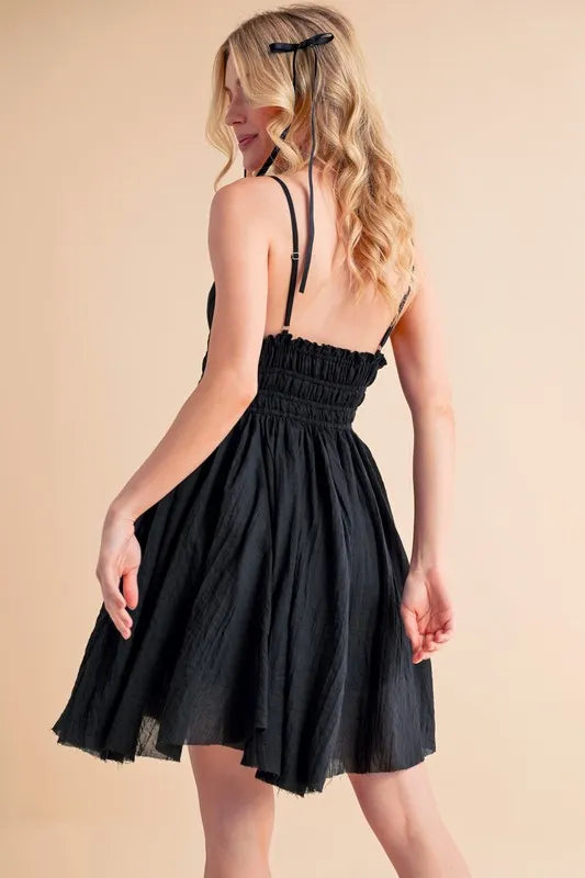 Aemi+Co Lace Detail Mini Cami Dress - Lightweight, Feminine, and Perfect for Any Occasion