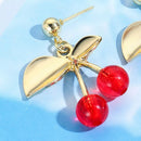 18K Gold-Plated Cherry Earrings