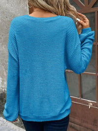 Plus Size Relaxed Fit Waffle Knit Round Neck T-Shirt